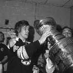 Achievement Bobby Orr of the Boston Bruins drinks from the Stanley Cup after Boston defeated the New York Rangers in Game 6 of the 1972 Stanley Cup Finals on May 11, 1972 at Madison Square Garden in New York City. of Bobby Orr