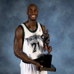Achievement Kevin Garnett portrayed as the Most Valuable Player at Target Center in Minneapolis, Minnesota. Photo by Jesse D. Garrabrant/NBAE. of Kevin Garnett