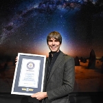 Achievement Professor Brian Cox achieves Guinness World Records Title for the Most Tickets Sold for a Science Tour at the Hammersmith Apollo on December 02, 2016, in London, England. Photo by Nicky J. Sims. of Brian Cox