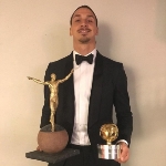 Achievement Zlatan Ibrahimovic with his trophies of Zlatan Ibrahimovic