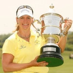 Achievement Annika Sörenstam holds the U.S. Open Championship trophy after the playoff of the U.S. Women's Open at Newport Country Club in Newport, Rhode Island. Photo by Nick Laham. of Annika Sörenstam