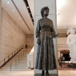 Achievement Rankin's monument in the National Statuary Hall. of Jeannette Rankin