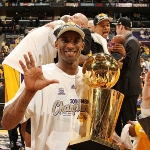 Achievement Kobe Bryant of the Los Angeles Lakers celebrates after winning over the Boston Celtics in Game Seven of the 2010 NBA Finals on June 17, 2010, at Staples Center in Los Angeles, California. of Kobe Bryant