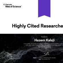 Award Highly Cited Researcher ─ 2020