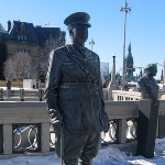 Achievement Arthur Currie statue at the Valiants Memorial. of Arthur Currie