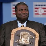 Achievement 2007 inductee Tony Gwynn poses with his plaque after his speech at the Clark Sports Center during the Baseball Hall of Fame induction ceremony on July 29, 2007 in Cooperstown, New York. of Tony Gwynn