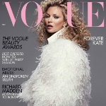 Achievement Kate Moss on the cover of British Vogue, May 2019. of Kate Moss