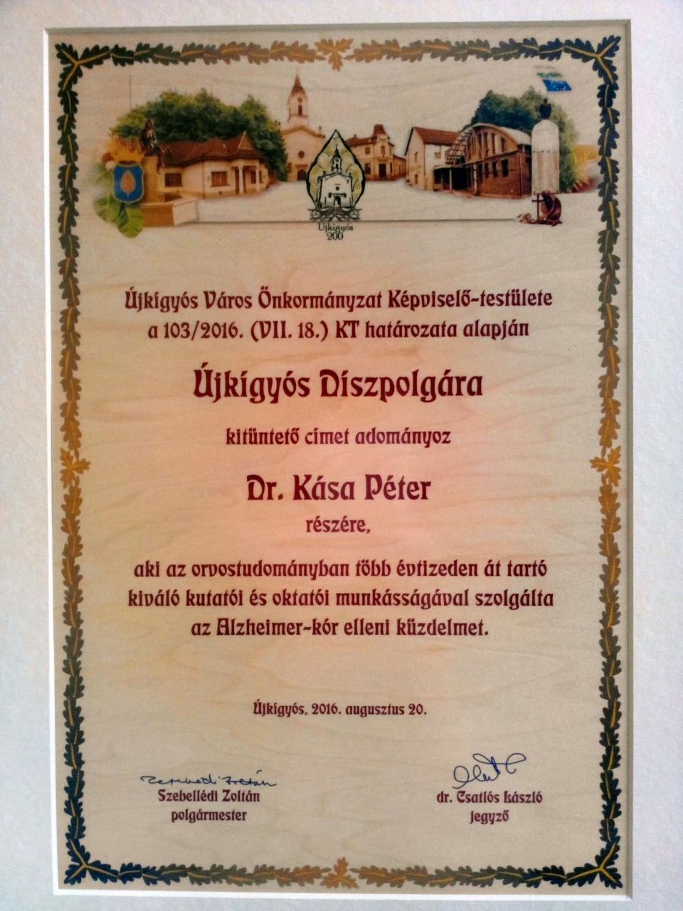 Honorary Citizen