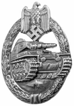 Panzer Badge in Silver