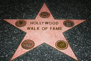 A star on the Hollywood Walk of Fame