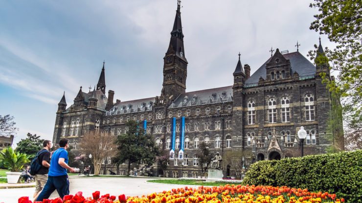 Education period of Walter Higgins III in George Washington University