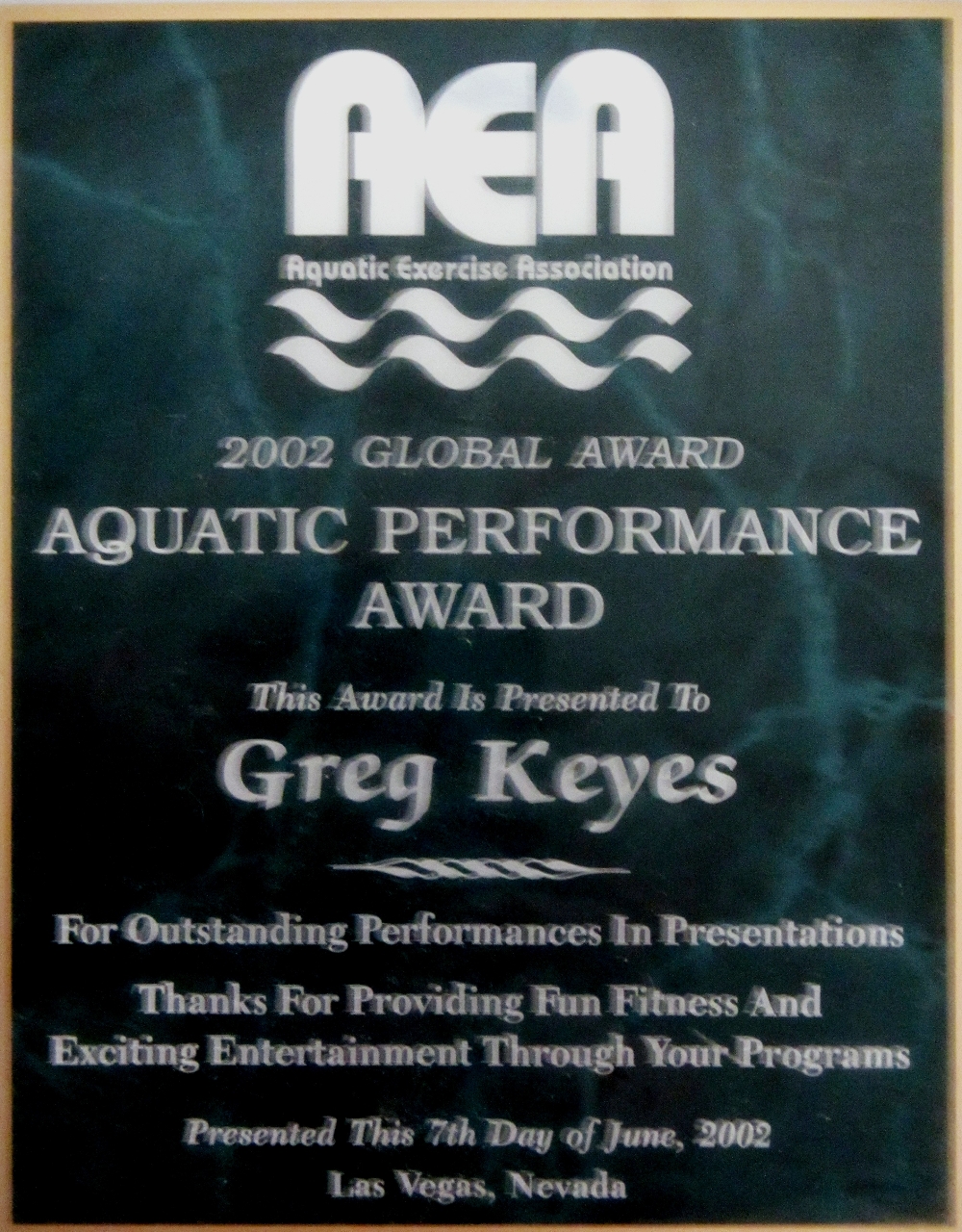 Global Aquatic Award, Aquatic Exercise Association