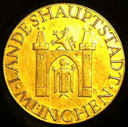Goldene Ehrenmünze der Landeshauptstadt München, 1997