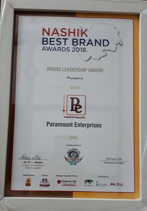 Nashik Best Brand Award 2018