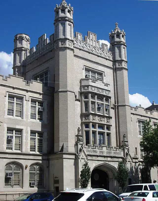 Education period of Miriam Schapiro in Erasmus Hall High School in Brooklyn