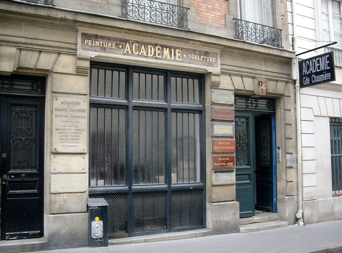 Education period of Vasile Kazar in Acad\u00E9mie de la Grande Chaumi\u00E8re
