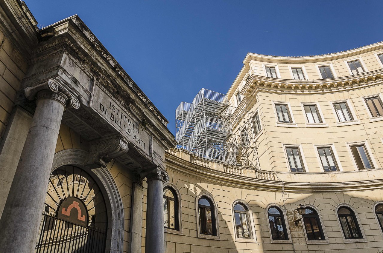 Education period of Enrico Prampolini in Accademia di Belle Arti di Roma