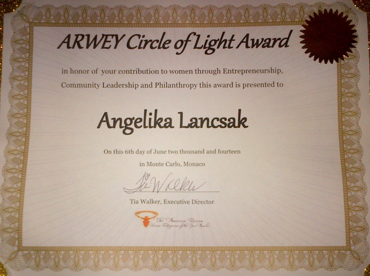 Arwey Circle of Light Award