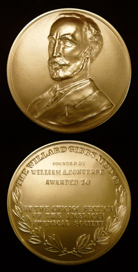 Willard Gibbs Gold Medal by the Chicago Section of the American Chemical Society, 1927