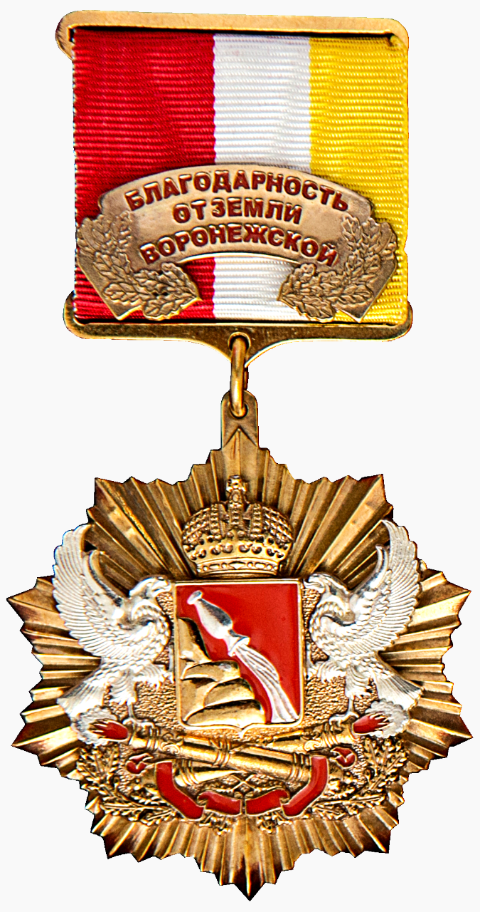 Нonorary badge of the government of the Voronezh region 