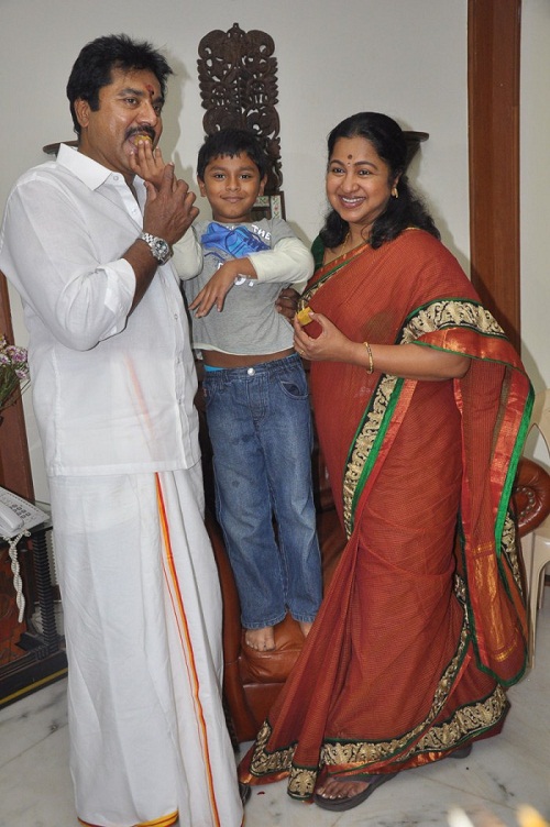 Half-brother: Rahul Sarathkumar