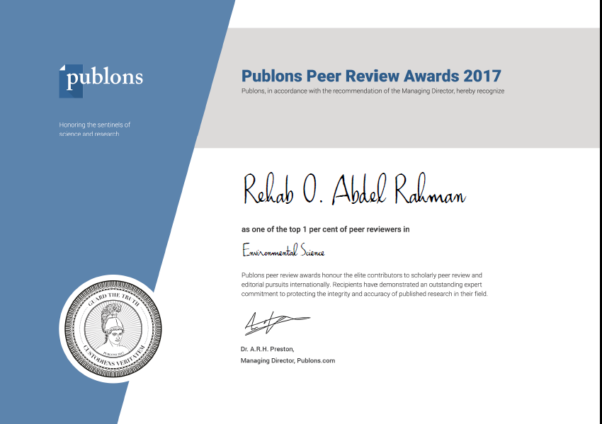 Publons Peer-review Award