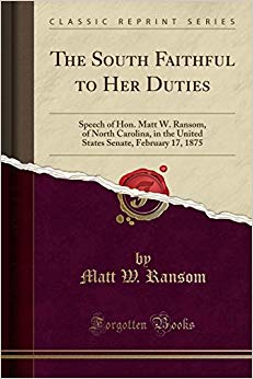 Matt Ransom Washington Matt Ransom (October 8, 1826 — October 8, 1904), American lawyer ...