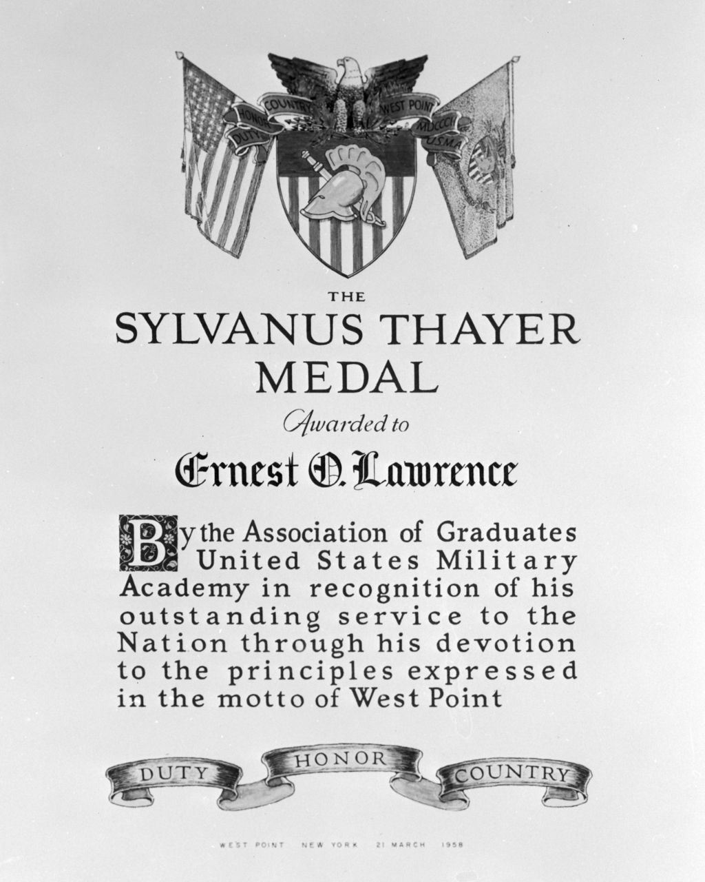 Sylvanus Thayer Award
