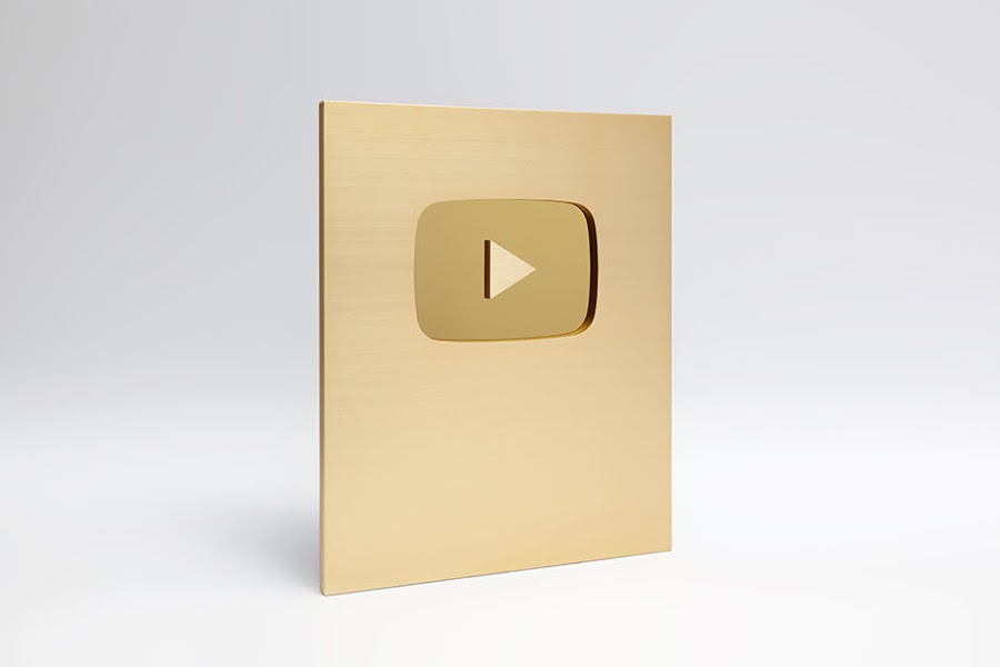 YouTube Gold Play Button Creator Award