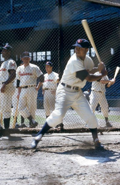  Larry Doby (1923-2003) Namerican Baseball Player And First  Black Player In The American League Doby (Right) Photographed With Lou  Boudreau Manager Of The Cleveland Indians On His First Day With The