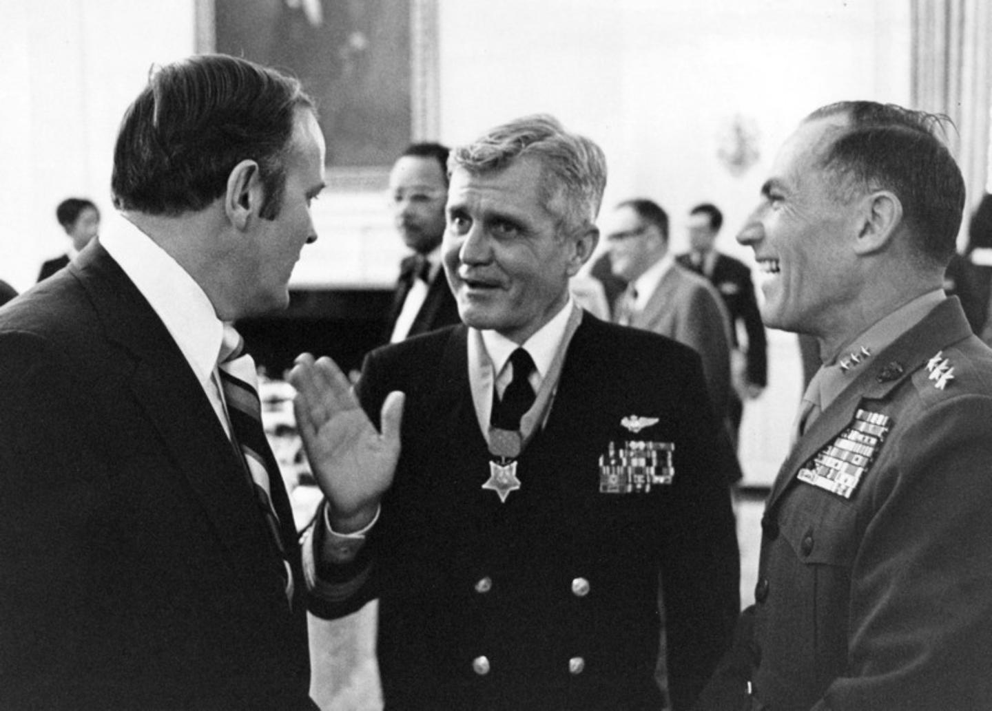 <em>Stockdale after his Medal of Honor ceremony (White House)</em>