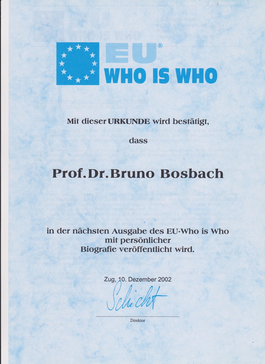 WHO IS WHO IN EUROPE 2002