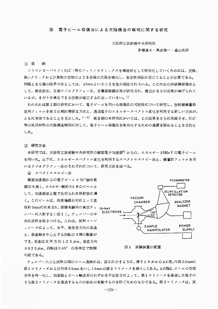 Grant for Defect Detection by Electron Beams