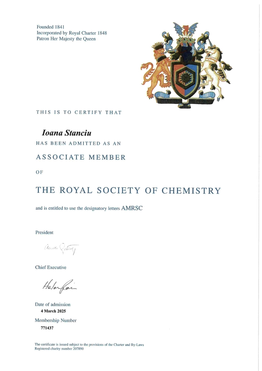 Certificate of membership associate